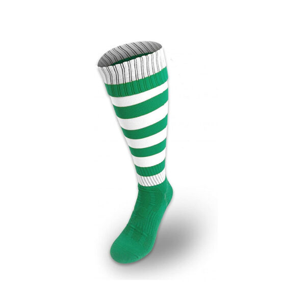 sports socks in green & white color straps