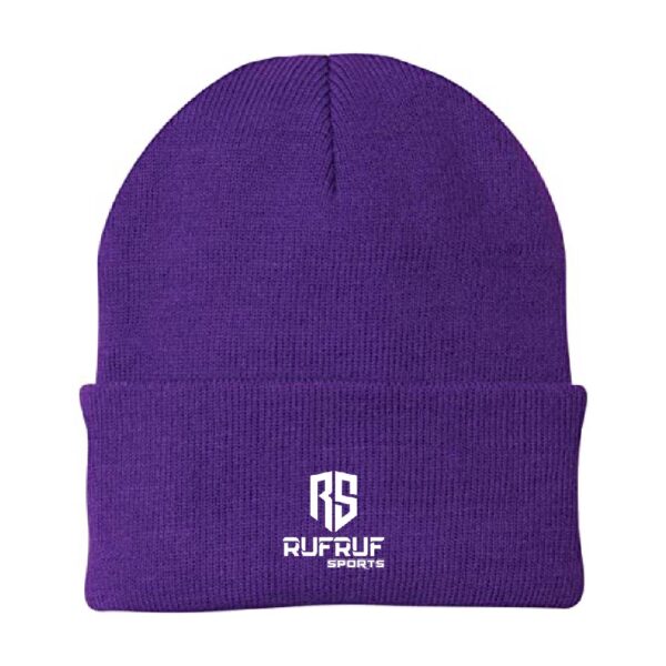 Purple Beanie with Custom Embroidery Logo