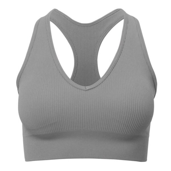 grey color sports bra