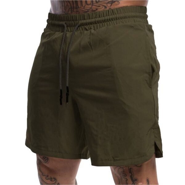 model wearing green color shorts with same color laces