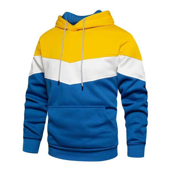 multi color panel hoodie