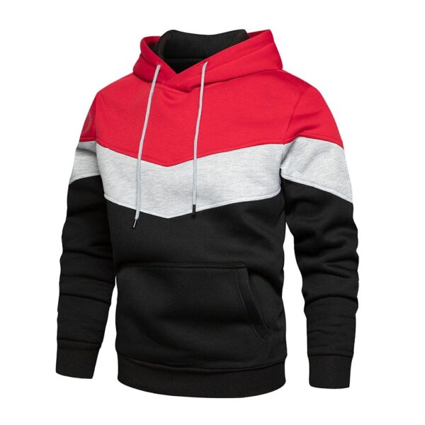 multi color panel hoodie